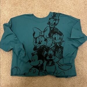 Disney Teal Sweatshirt with Classic Characters